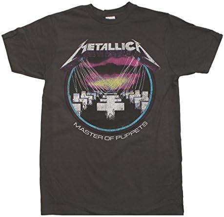 Unique Vintage Metallica Master of Puppets Vintage Heather T-Shirt Large Desiqn