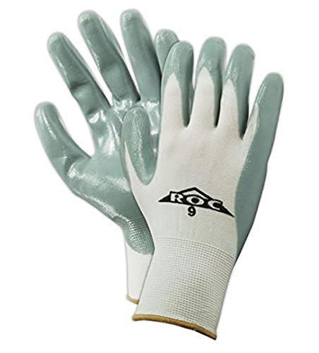 MAGID ROC Lightweight 13-Gauge Nitrile Palm Coated Work Gloves, 36 Pairs, Size…