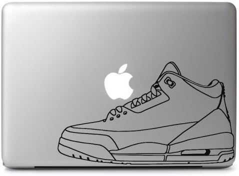 Air Jordan Retro No. 3 Shoes Decal Sticker Skin, Die cut vinyl decal for windows, cars, trucks, tool boxes, laptops, MacBook - virtually any hard, smooth surface