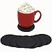 Black Silicone Drink Coasters - Set of 8. Absorbent Non-Slip Coasters Protect Furniture. Rubber with Raised Lip Catches Water. Multipurpose Kitchen Tool: Spoon Rest, Pot Holder, Trivet, Jar Opener