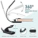 LED Book Light, OMERIL 9 LEDs Reading Light with 3 Color Modes Eye Care (White, Warm & Natural Light), Touch Switch USB Rechargeable Desk Lamp, Clip-on Design Book Lamp for Night Reading