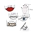 Enamel eyes lips hands BAND AWESOME Pin Set Brooches Patches for Clothes/Bags/Backpacks/Jackets