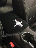 2015 - 2017 FORD MUSTANG Center Console Cover This Black plush soft 100% cotton terry velour fabric is perfectly designed for a true fit with MUSTANG Embroidered Logo