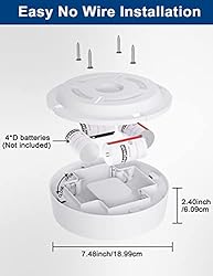 Nouscan Battery Operated Motion Sensor Ceiling