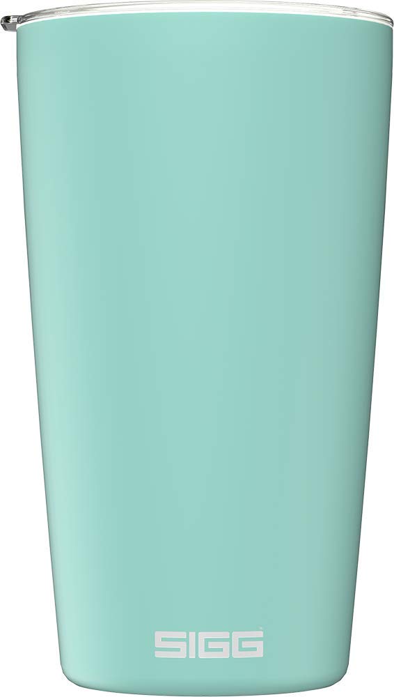 Sigg - Coffee Travel Mug Neso Pure Ceram - with Tritan Lid - Dishwasher Safe - Lightweight - BPA Free - 18/8 Stainless Steel - Glacier - 0.4 L
