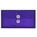 JAM PAPER Plastic Envelopes with Button & String Tie Closure - #10 Business Booklet - 5 1/4 x 10 - Purple - 12/Pack