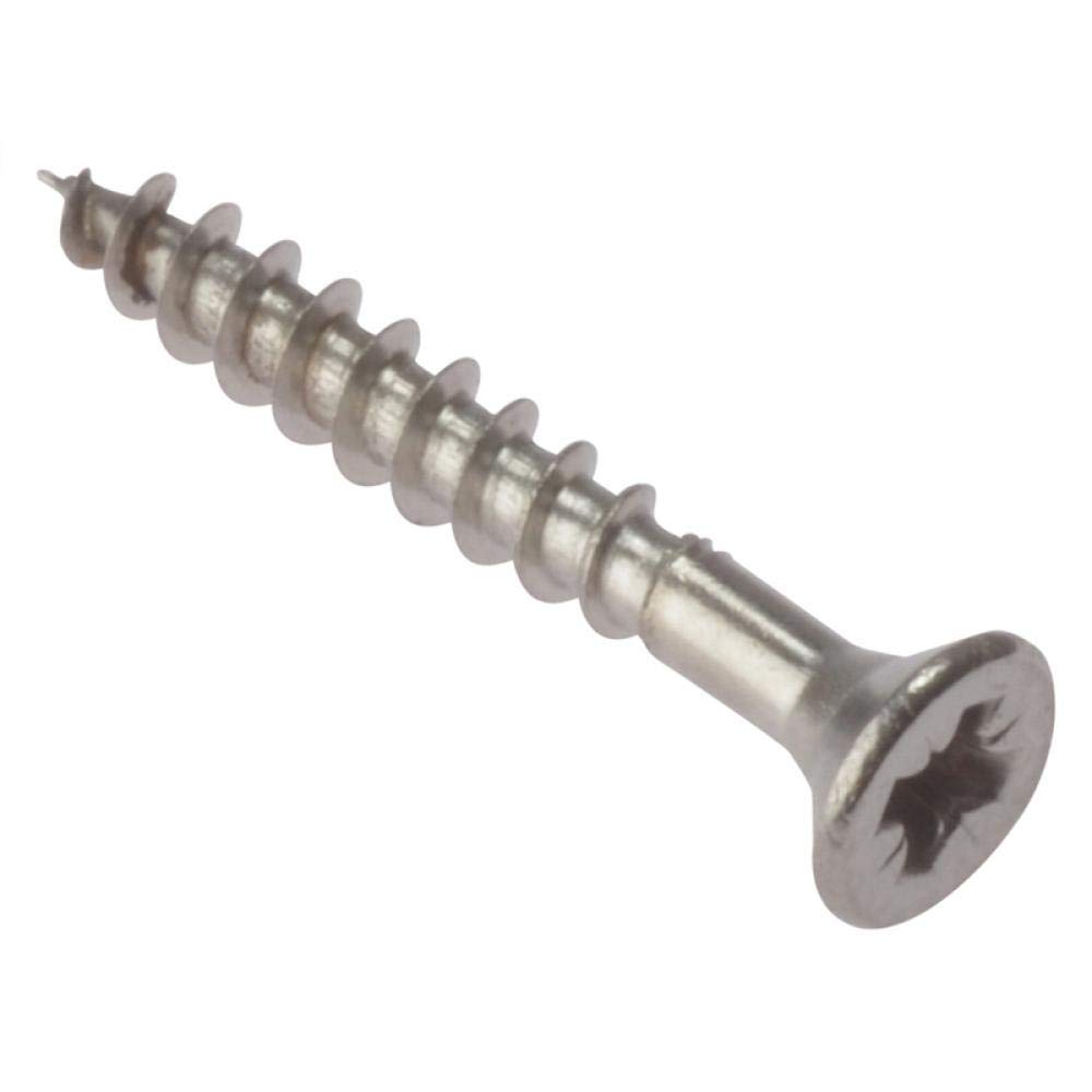 ForgeFix Multi-Purpose Single Thread Screws | 3.5 x 20mm | A2 Stainless Steel | Box 200