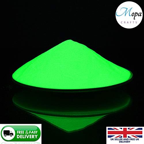 Glow in the Dark Pigment Powder for Paint, Nail,Art, Crafts, Acrylic (25, Green Glow)