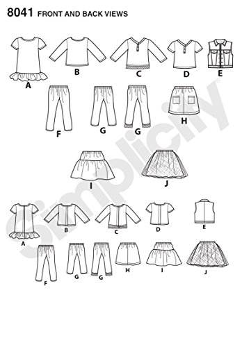 Simplicity Patterns American Girl Doll Clothes for 18 Inch Doll Size: Os (One Size), 8041