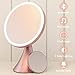 Babyltrl Lighted Makeup Mirror, Rechargeable 9 Inch Vanity Mirror with Bluetooth Speakerphone, 1X/5X Magnifying Mirror, 3 Color Lighting Modes and Dimmable Makeup Mirror with Lights