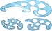 Set of 3 Shapes Yosogo Transparent Plastic Drafting French Curve