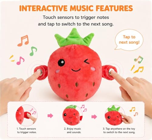 2PS Interactive Banana – Soft Sensory Music Plush with Sounds, Parent-Child Fun and Early Learning