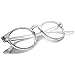 zeroUV Vintage Inspired Clear Lens Small Circle Round Sunglasses (Clear/Clear)