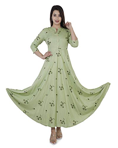 Women's Rayon Printed Anarkali Kurti