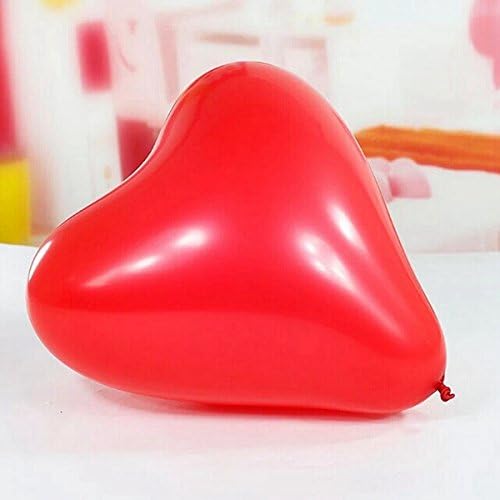 100PCS 12inch Red Heart Latex Balloons Party Decoration (Red Color)
