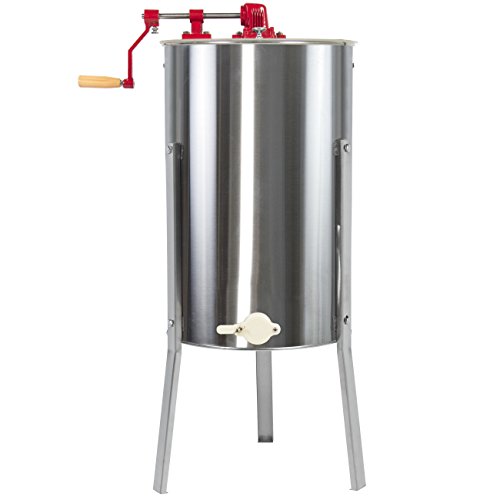 Best Choice Products 2 Frame Stainless Steel Large Honey Extractor Beekeeping Equipment - Silver