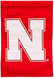 Ashley Gifts Customizable Embroidered Applique Garden Flag, Double Sided, University of Nebraska