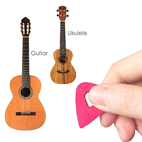 image for MIBOW Ukulele Picks,Multi-color Felt Picks,Guitar Picks,For Guitar,Bas
