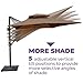Abba Patio Rectangular Offset Cantilever Umbrella Dual Wind Vent Patio Hanging Umbrella with Cross Base, 9 by 12-Feet, Dark Brown