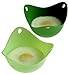 Fusionbrands PoachPod The Original Silicone, Floating Egg Poaching Cup, Green, 2 pack
