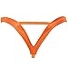 iiniim Mens Sexy Bulge Pouch G-String Underwear with Inverted Triangle Rear Orange M