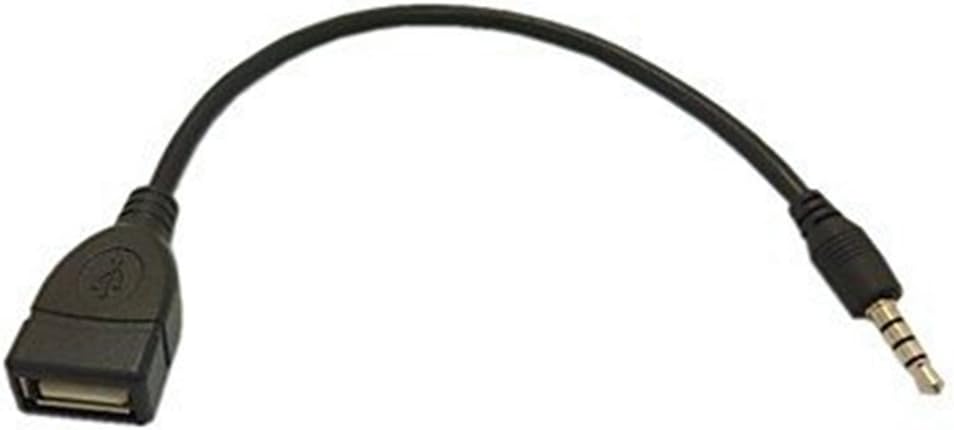 LL 0.2M Sync 3.5mm Male Car AUX Audio Plug Jack to USB Female Cord Converter Cable