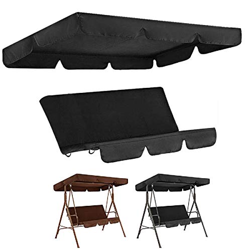 TEET Hollywoodschaukel-Überdachung, 3-Sitzer, wasserdicht, Ersatz-Sitzschutz für Garten/Outdoor/Bank/Terrasse (Größe… – Bild 5