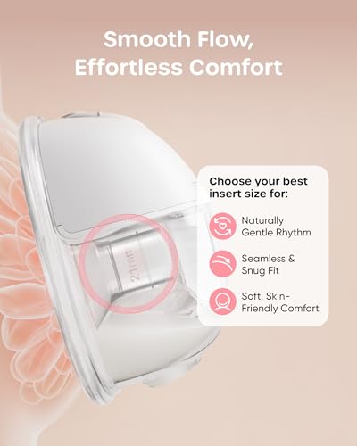Nuliie 3-in-1 Flange Sizing Kit 13/15/17/19/21mm for 24mm Electric Double Breast Pump Flange/Shield, 10PCS Silicone Flange Inserts to Boost Pumping Efficiency & Comfort, BPA-Free Essential for Moms