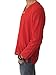 Men's Summer T-shirt 100% Cotton Thai Hippie Shirt V-neck Beach Yoga Top (X-large, Red)