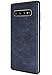 Samsung Galaxy S10 Plus Case, Salawat Slim PU Leather Vintage Shockproof Phone Case Cover Lightweight Premium Soft TPU Bumper Hard PC Hybrid Protective Case for Samsung Galaxy S10 Plus (Blue)