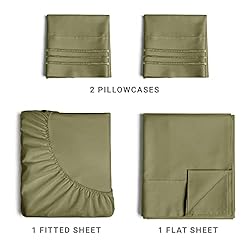 Queen Size 4 Piece Sheet Set - Comfy Breathable