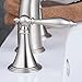 Ollypulse 8 Inch 3 Holes Deck Mount Widespread Double Handles Bathroom Faucet, Without Pop-Up Drain (Brushed Nickel)
