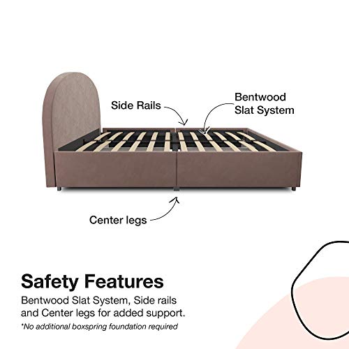 Mr. Kate Moon Upholstered Bed with Storage, Queen Size Frame, Blush