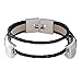bayite Leather Bands Compatible with Fitbit Alta and Alta HR, Adjustable Metal Clasp Accessory Bracelet, Black Large 6.7