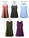 Regna X BOHO Women's Scoop & Halter Neck Basic Sheer Ultra Lightweight Sleeveless Tank Tops (5 styles available)
