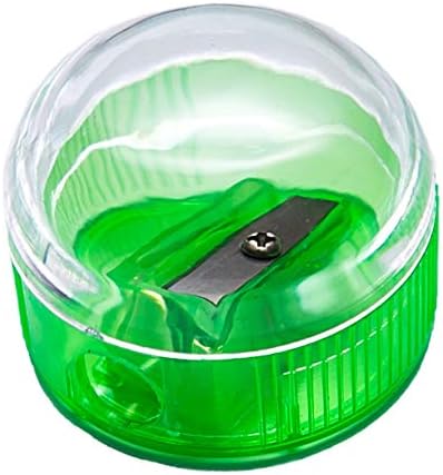 D.RECT Single Plastic Pencil Sharpener with Container Round Pack of 12, Yellow,Blue,Green,Red - Image 4