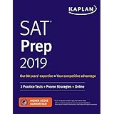 SAT Prep 2019: 2 Practice Tests + Proven Strategies + Online (Kaplan Test Prep)