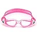 Aqua Sphere Moby Junior Swim Goggles with Clear Lens (Pink/White). UV Protection Anti-Fog Swimming Goggles for Kids