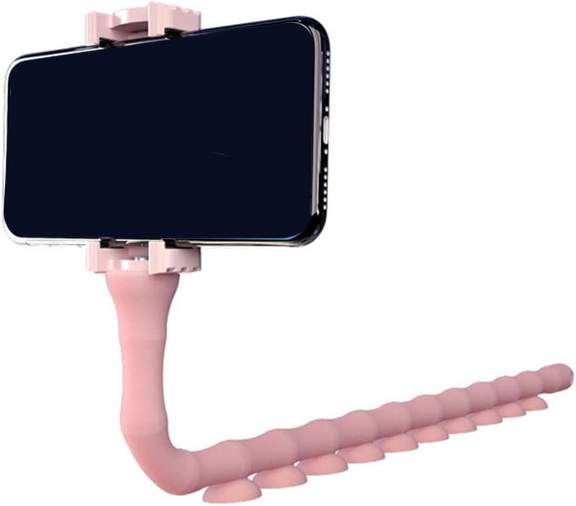 Macabolo Wall Desktop Phone Holder, Cute Caterpillar Lazy Bracket Mobile Phone Holder Worm Live Mount with Suction Cups Support