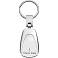 Au-Tomotive Gold Inc. Officially Licensed Silver Teardrop Keychain for Lincoln Town Car