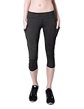 Baleaf Women's Yoga Workout Capris Leggings Side Pocket for 5.5