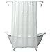 Zenna Home India Ink Morocco Waterproof PEVA Shower Curtain, White, 70 x 72 Inches