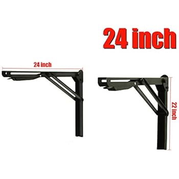 Ultrawall Folding Shelf Brackets, Heavy Duty Adjustable Folding Shelf Workbench Supports,24 inch Collapsible Shelf Bracket