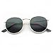 Small Round Vintage Mirror Lenses UV Protection Unisex Sunglasses by HMIAO (Gold Frame, Black)