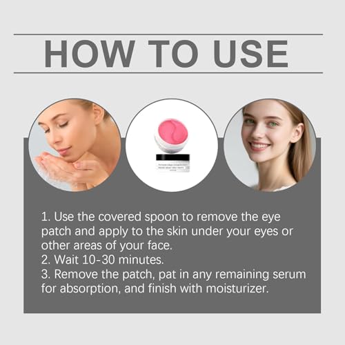 Caffeine Eye Patches for Dark Circles & Puffiness | Hydrating Under Eye Mask with Hyaluronic Acid & Niacinamide | Reduce Fine Lines & Brighten Tired Eyes - 30 Pairs
