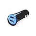 3.4A Dual USB Port Rapid Car Charger Adapter for Apple iPhone, iPad, Samsung, Google Nexus 7, HTC, LG, And More (Blue)