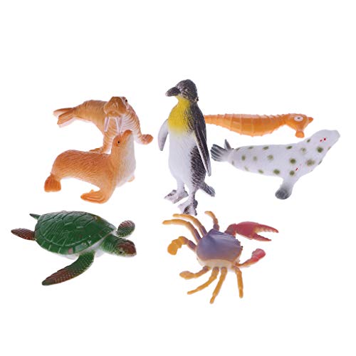 Shoresu Model for Kids, 24Pieces Ocean Animals Figure Dolphin Turtle Whale Model Toys Sea Creatures