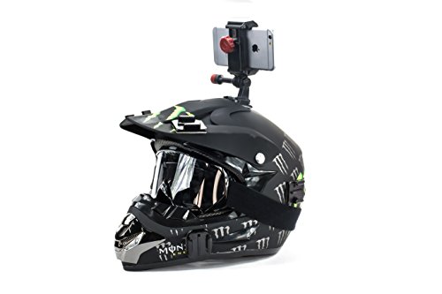 Dirt Bike Helmet Camera Smartphone Mount for iPhone, Samsung Galaxy, & All Smartphones for Video & GPS - Thumbnail 3