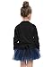 Arshiner Little Girls Classic Knit Wrap Sweater Wrap Top, Black, Large