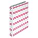 Samsill Stripes Fashion Design 3 Ring Binders, 1 Inch Round Ring - Holds 225 Sheets, Assorted Colors - Purple, Pink, Turquoise - 3 Pack